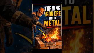 Turning Iron Ore Into Metal 🔩🔨#shorts #animation #metal
