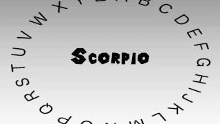 How to Say or Pronounce Scorpio
