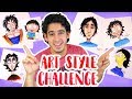 Me Dibujo en 6 Estilos Diferentes | ART STYLE CHALLENGE | HaroldArtist