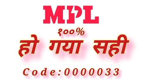 MPL login problem 🙏( code:00000033)