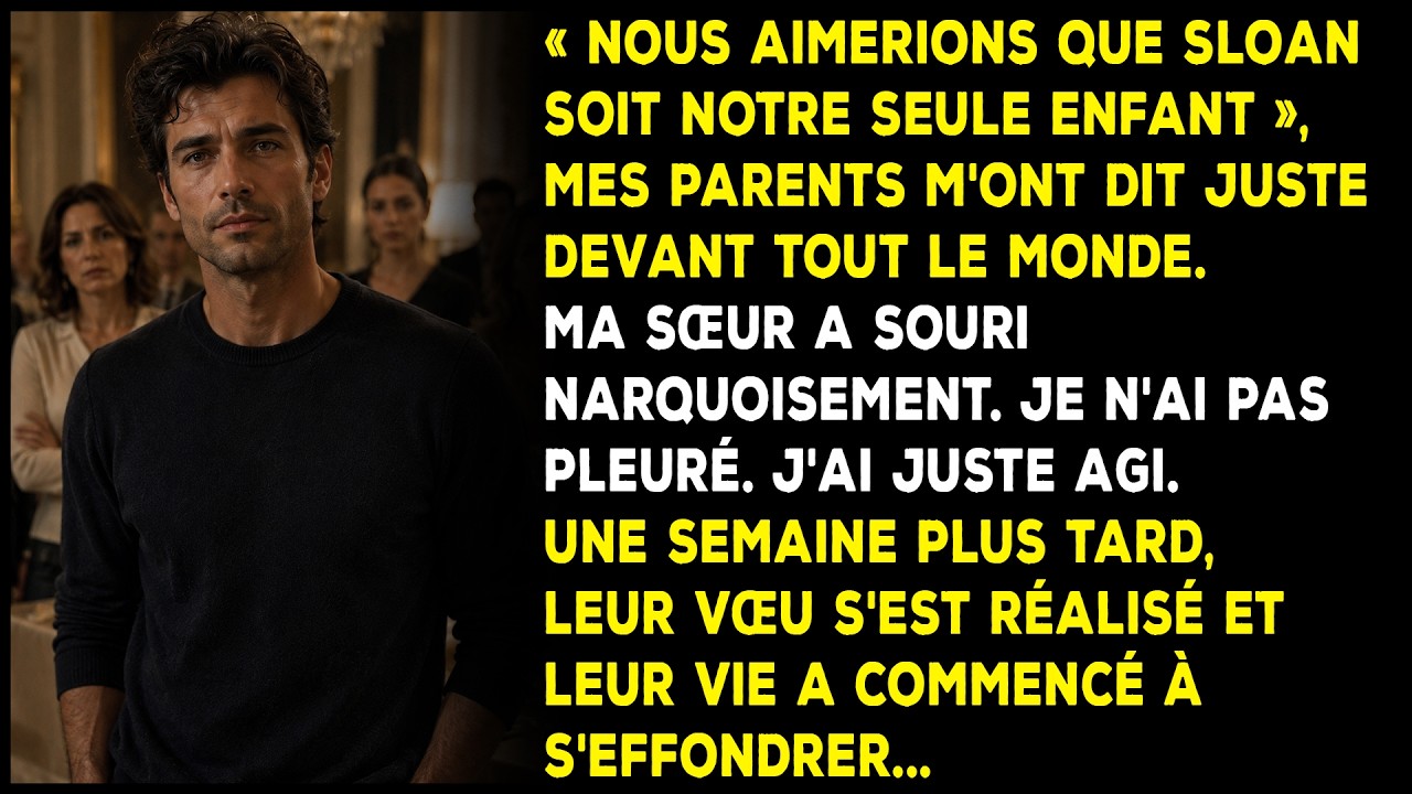 Mon père a tapé son verre avec sa fourchette, ce geste qui imposait le silence. Nous étions dans la salle privée du restaurant le plus cher de la ville, un dîner que j'avais organisé et payé. Puis...