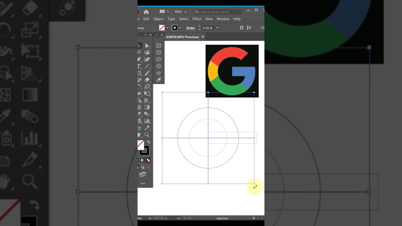 How to make a Google G Logo in illustrato? 