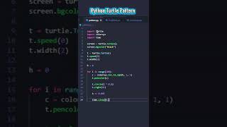 Python Turtle Pattern Drawing Tutorial | Amazing Python Graphics Design #shorts