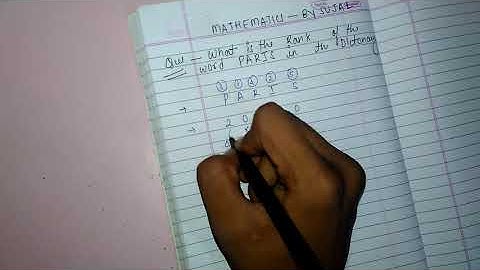 Rank of the word Paris in the dictionary-By SUJAL