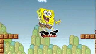 Spongebob Squarepants In Super Mario Bros Stupid