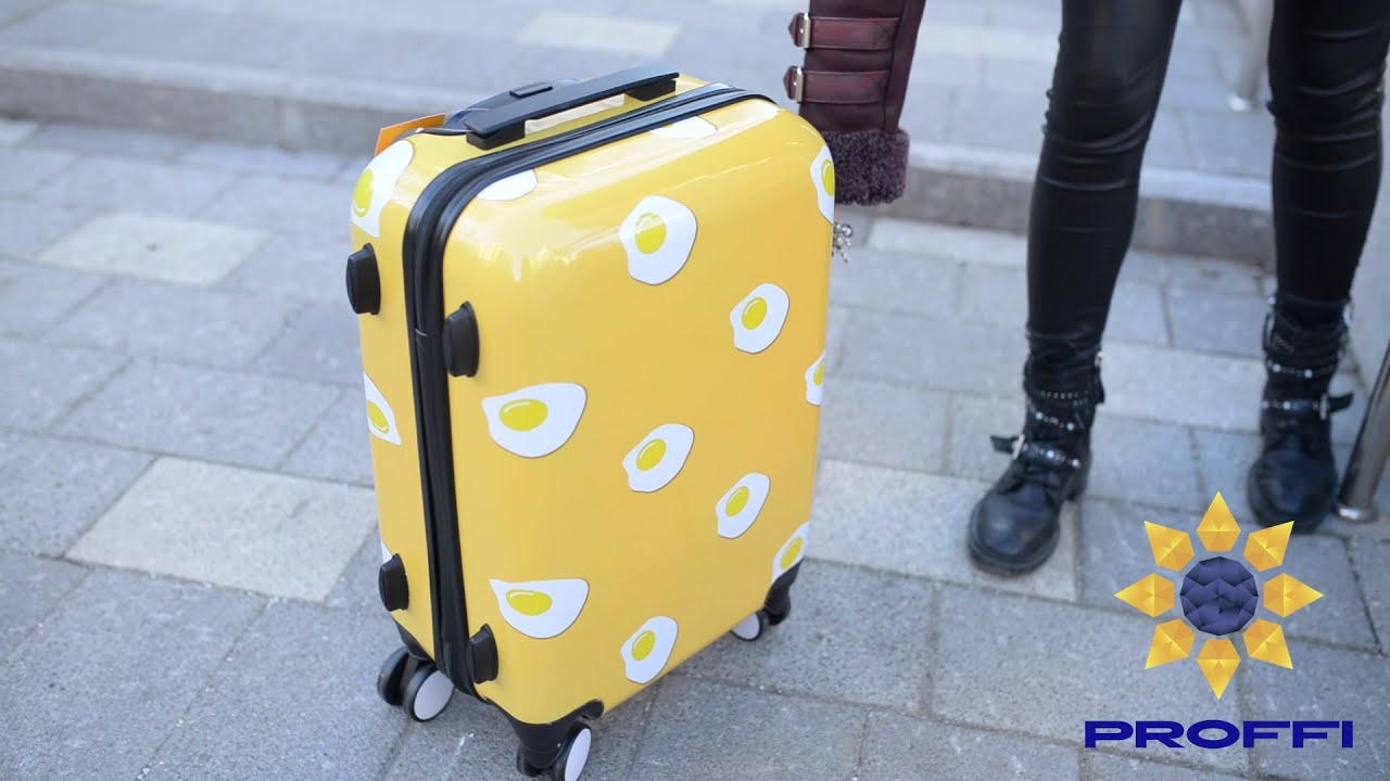 PROFFI | Чемодан на 4-х колесах PANORAMA "ГЛАЗУНЬЯ" ABS-пластик + PC