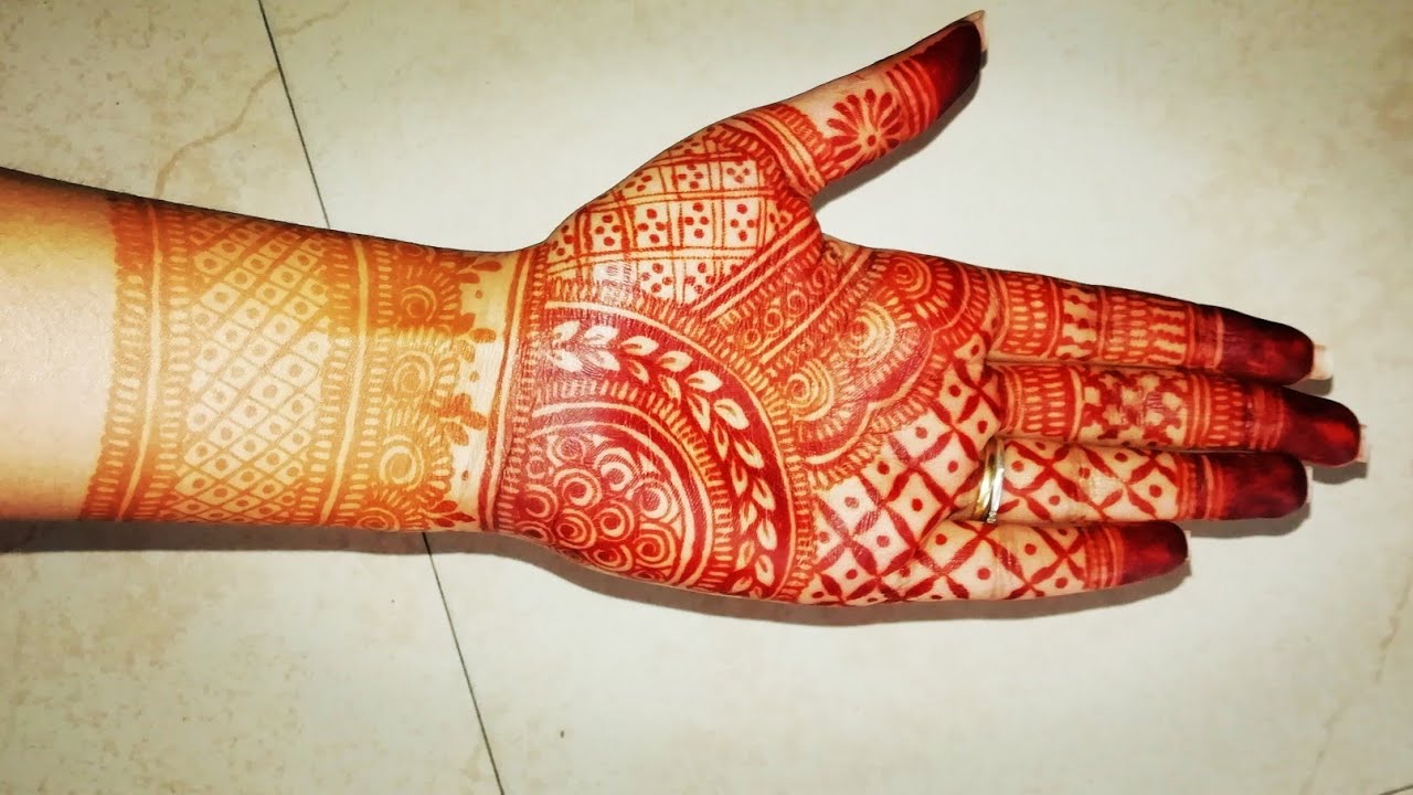 Full hand bridal mehndi designs||Front hand bridal mehndi designs ...