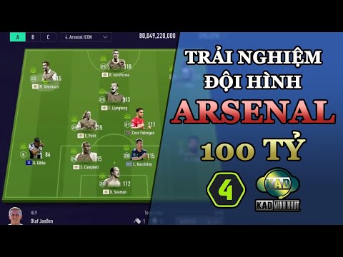 Video Trải nghiệm TEAM ARSENAL trị giá 100 TỶ BP | Đội hình... - youtube
