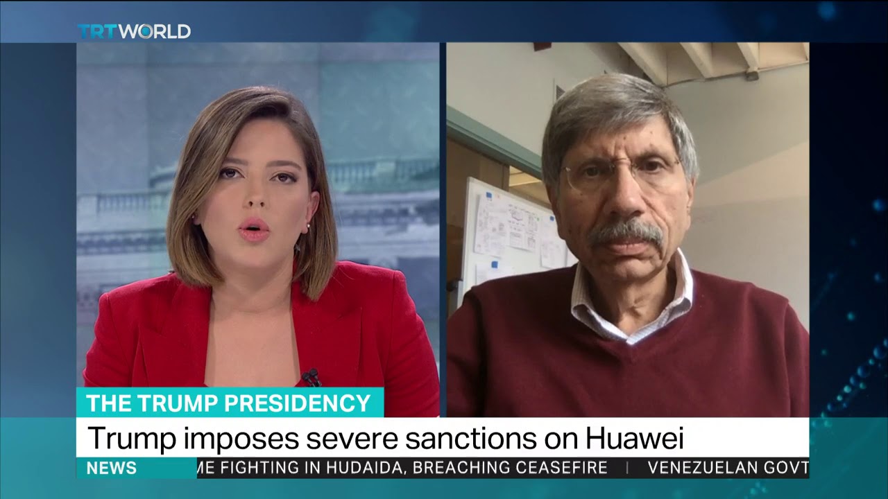 Trump imposes severe sanctions on Huawei newspaper mockup
