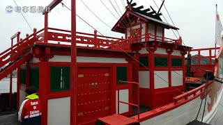 聖火リレー「遣唐使船」公開　長崎