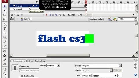 Tutorial Adobe Flash CS3 Mascara Giratoria En Texto