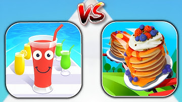 🍹 Juice Run Game VS Pancake run Game | Juice Run gameplay all levels walkthrough in Android, iOS