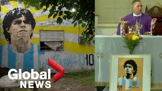 "Diego lives on:" Fans, family of Maradona join mass on 1st anniversary of his death