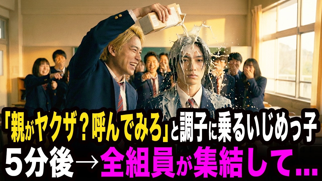 「親がヤクザ？呼んでみろ」と調子に乗るいじめっ子。5分後、黒塗りの高級車と共に全組員が集結して...