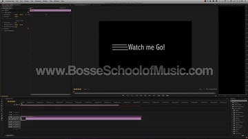 Applying Motion to Graphics in Premiere | School of Multimedia Technology| Bosse School of Music