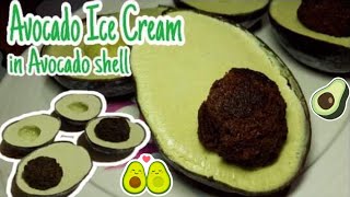 How to make Avocado Ice Cream in Avocado shell