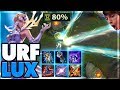 ZERO SECOND COOLDOWN ULTIMATE | URF LUX FULL GAMEPLAY - BunnyFuFuu