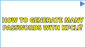 How to generate many passwords with kpcli?