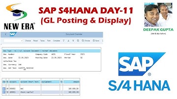SAP S4HANA Day 11 By Deepak Gupta (Document Posting & Display GL)