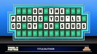 Wheel Of Fortuneoh The Places Youll Go By Dr Seuss