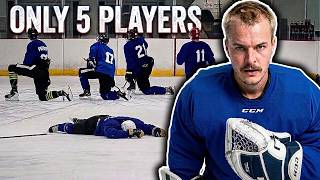 We Played An ENTIRE Game With 5 Skaters... | Mic'd Up Hockey Goalie