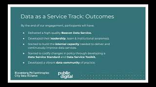 City Data Alliance - Data as a Service Track Overview (english)