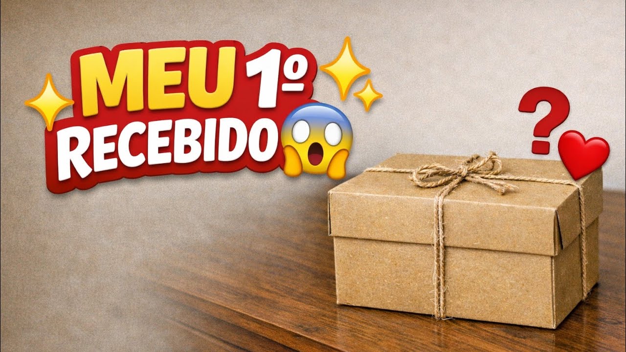 “Gente, olha o que chegou pra mim, eu nunca imaginei receber isso do canal!”