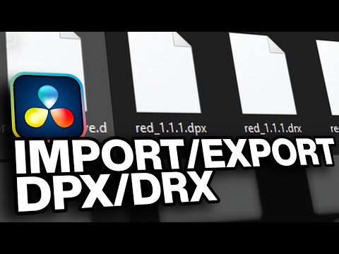 DaVinci Resolve | Import/Export .dpx & .drx files (Stills)