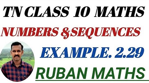 TN Class 10 Maths Example 2.29 Numbers &Sequences