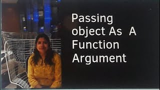 Passing Object As A Function Argument