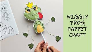 Wiggly Frog Craft for Kids | Fun Printable Puppet Activity
