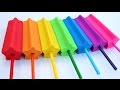DIY Kinetic Sand Popsicles VS Kinetic Foam Ice Cream PJ Mask Surprise Peppa Pig Learn Colors