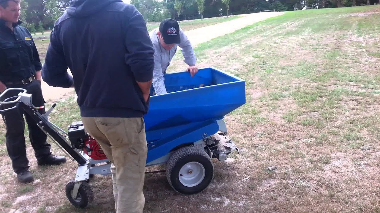 Spreading sand with the ecolawn applicator YouTube