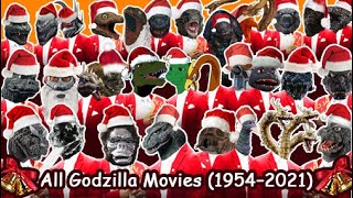 All Godzilla Movies \& Series Compilation (1954 - 2021) - #JingleBells Christmas Song (Cover)
