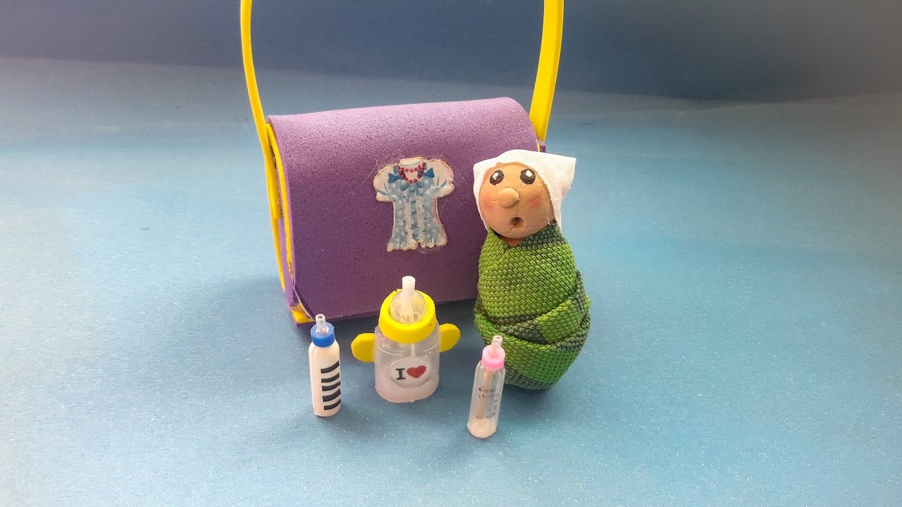 DIY // Minyatür bebek, çanta, suluk ve biberon YouTube