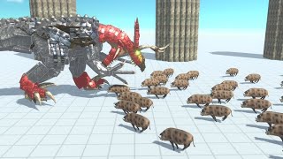 Workshop Dinosaurs vs 100 Pigs ARBS Animal Revolt Battle Simulator