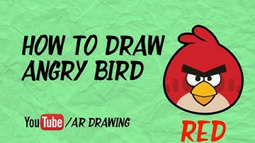 How To Draw Angry Bird RED Step by Step