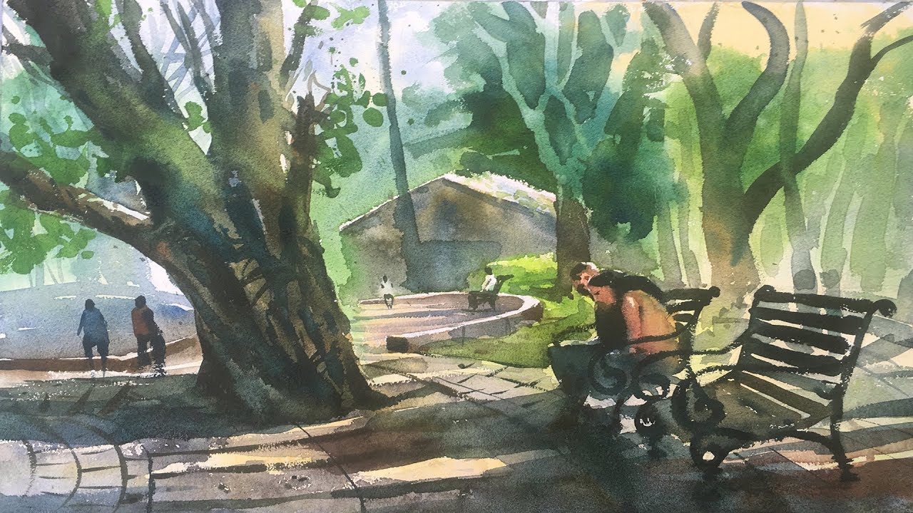 watercolor painting at powai