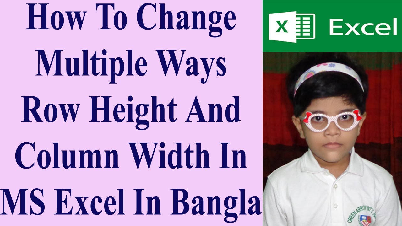 How To Change Multiple Ways Row Height And Column Width In MS Excel In ...
