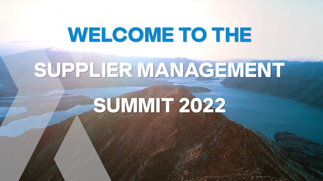 2022 Supplier Management Summit for EMEA YouTube