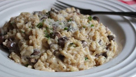 Baked Mushroom Risotto - "Cheater" Oven Risotto Me...