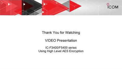 IC-F3400/F5400-series || Using High Level AES Encryption