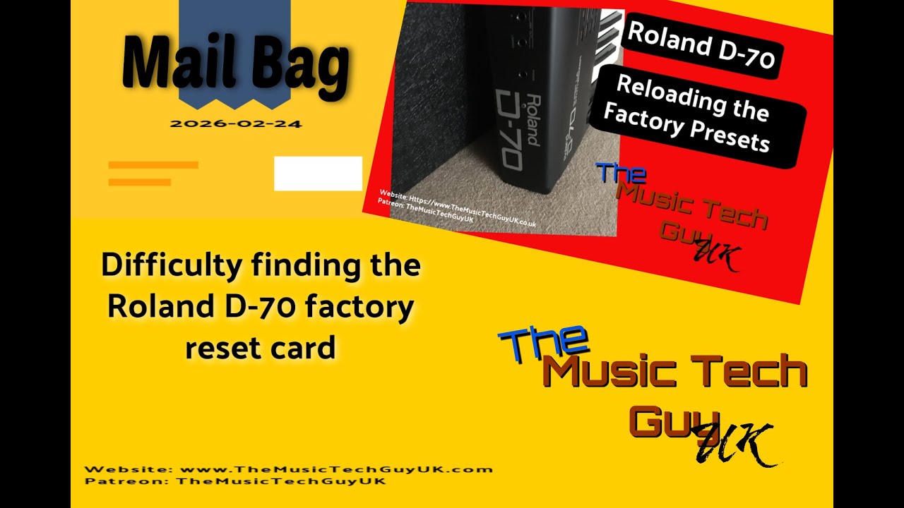 Difficulty finding the Roland D-70 factory reset card - YouTube