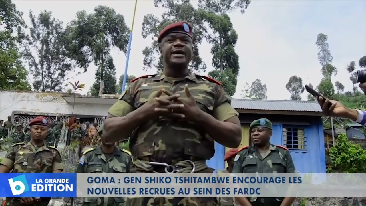 Goma: Le Général Shiko Tshitambwe encourage les nouvelles recrues au sein des FARDC