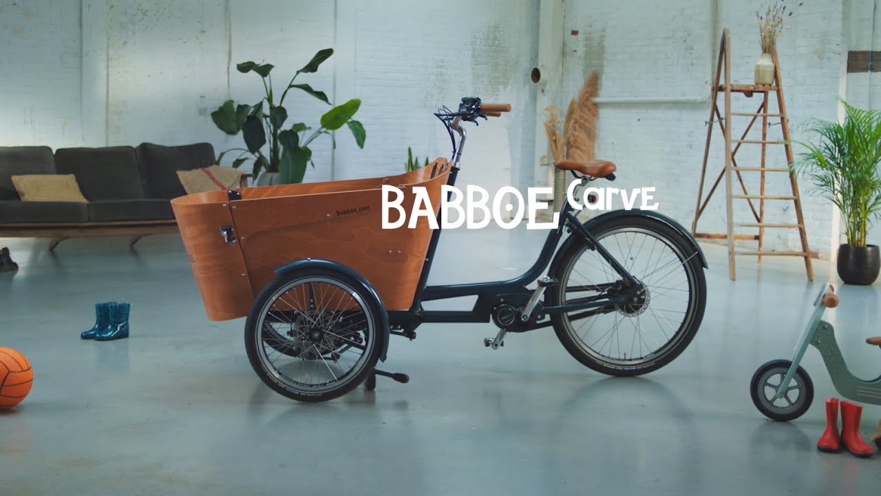 Babboe Carve - de sportieve bakfiets met kanteltechniek - YouTube