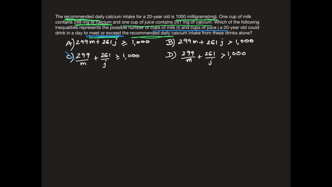 PSAT Problem 1 - YouTube