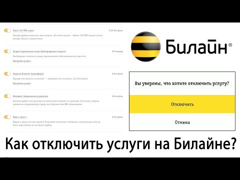 Как отключить платные услуги на Билайне? Личный кабинет / Мобильное приложение