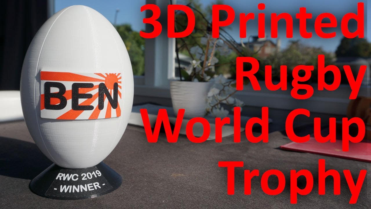 3D Printed Rugby World Cup Trophy - YouTube