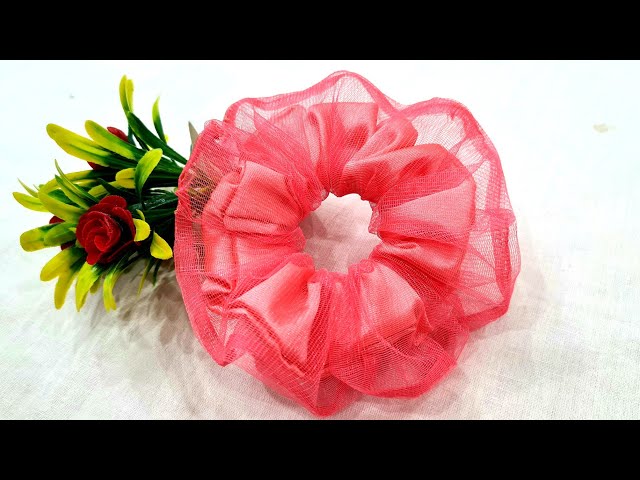 How to make(Handsew) double layer Scrunchies at home|2 layer