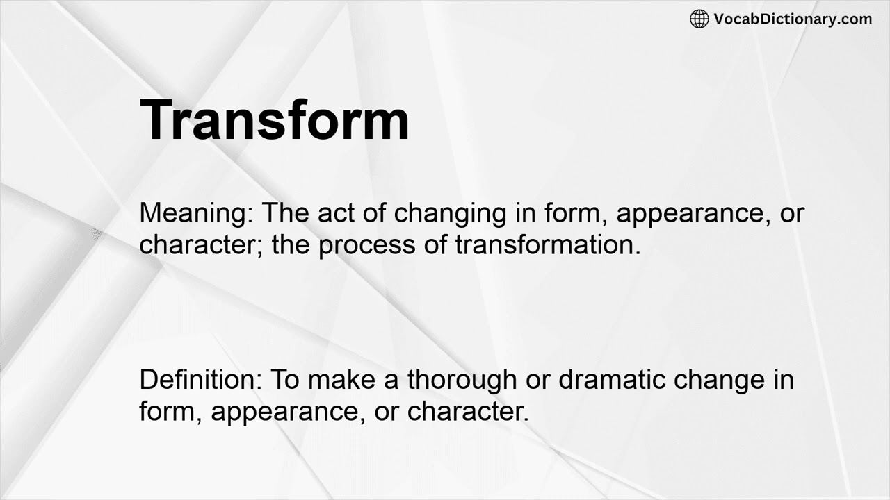 Transform Meaning